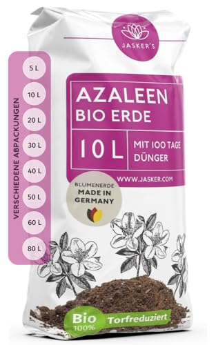 Bio Azaleenerde 10 L - Saure Erde mit 20{0b33f5f5d2b80e43abc5029e366d7a6bf75385fd8d593e0c070efe48a5153177} weniger Torf für Moorbeetpflanzen - Erde für Pflanzen mit Dünger - Moorbeeterde - Pflanzenerde mit saurem PH-Wert für Azaleen und Erika (Calluna) Bio Azaleenerde 10 L - Saure Erde mit 20{0b33f5f5d2b80e43abc5029e366d7a6bf75385fd8d593e0c070efe48a5153177} weniger Torf für Moorbeetpflanzen - Erde für Pflanzen mit Dünger - Moorbeeterde - Pflanzenerde mit saurem PH-Wert für Azaleen und Erika (Calluna)