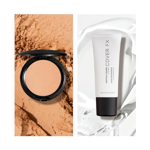 COVER FX Pressed Mineral Power Foundation, M1 + Gripping Makeup Primer