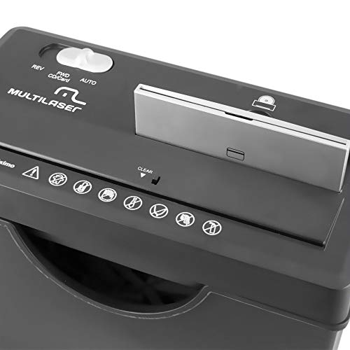 Fragmentadora Preta Com Cesto 220 V 7 Folhas Cd E Cartão Grande - OF004