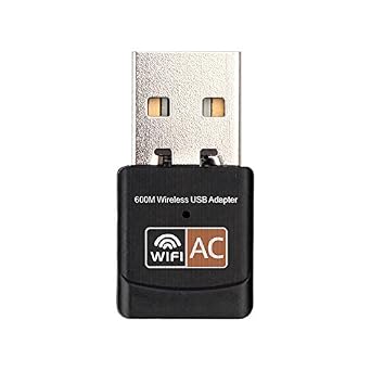 REDLUX 600Mbps USB WiFi Adapter for PC, AC600M USB WiFi Dongle 802.11ac Wireless Network Adapter with Dual Band 2.4GHz/5Ghz for Desktop Laptop Support Windows 7/8/10 32/64-bit, macOS, Linux etc