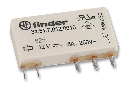 34.51.7.012.0010 - POWER RELAY, SPDT-CO, 12VDC, 6A PC BOARD (Pack of 5) (34.51.7.012.0010)