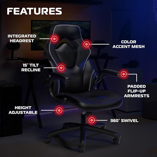 Image of RESPAWN 3085 Gaming Chair, Ergonomic Office Chair, Headrest, Flip-Up Arms
