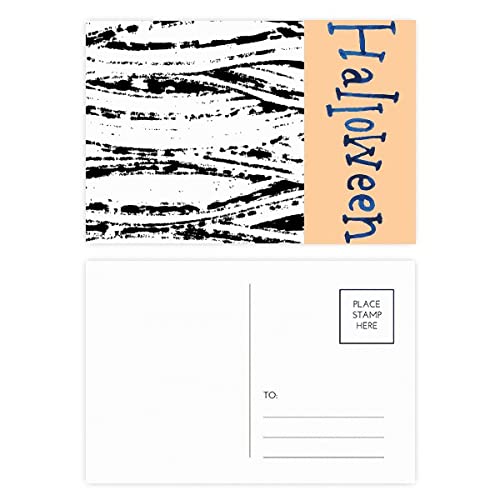 Cartes postales d'Halloween au grain artisanal lot de papeterie de prestige
