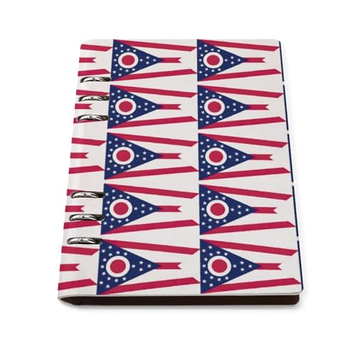 Carnet A5 Ohio en cuir rechargeable avec reliure à plat pour notes de bureau