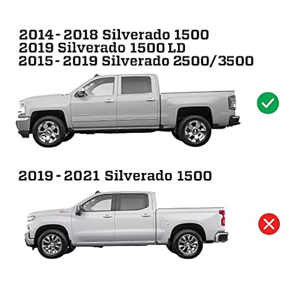 Husky Liners 56886 negro delantera y trasera juego de guardabarros (frontal y trasero guardabarros para 14 – 17 Silverado 1500, 15 – 17 2500/3500)