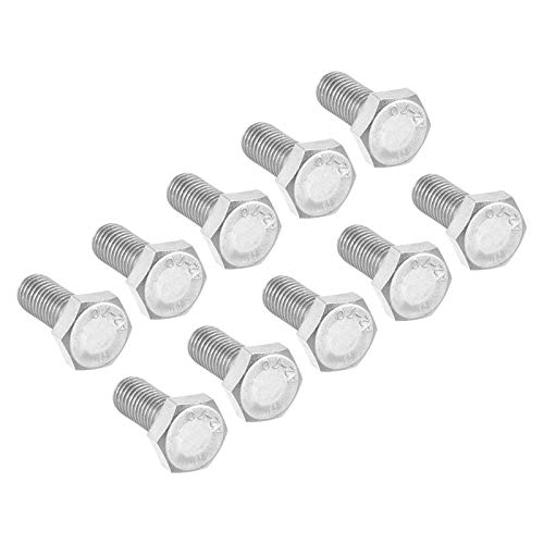 10 Pcs M10 Hex Bolt M10-1.5 x 25mm UNC Hex Head Screw Bolts A2-70(304) Stainless Steel Fully Threaded Hex Tap Bolts,Fully Threaded (M10 x 25mm)