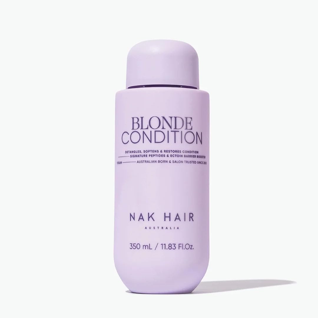 NAK Signature Blonde Shampoo 350ml - Tones, Neutralizes Brassiness for Natural & Color-Treated Blonde Hair with Violet Pigments & Coconut Oil