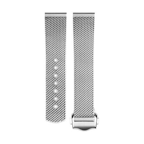Bracelet Milanais en titane et acier pour montre avec boucle pliante articulée
