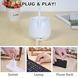 URAQT Desk Lamp, Eye-Caring LED Table Lamp with Phone Holder and Pen Pot, 3 Lighting Modes USB Rechargeable Reading Light, Touch Control, Stepless Brightness, 360° Adjustable, for Home and Office - Image 6