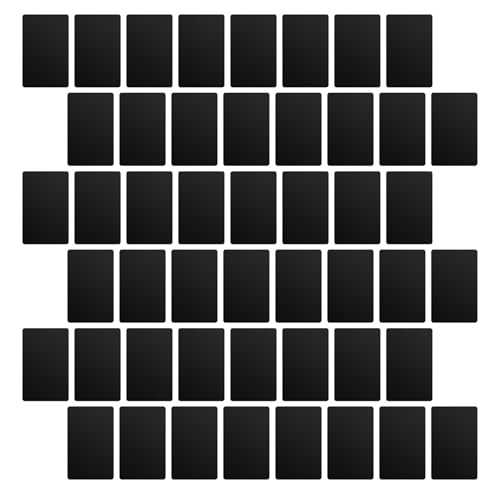 Cartes de Visite de 3,4x2 Pouces en Aluminium Noir Mat pour Équipements Industriels