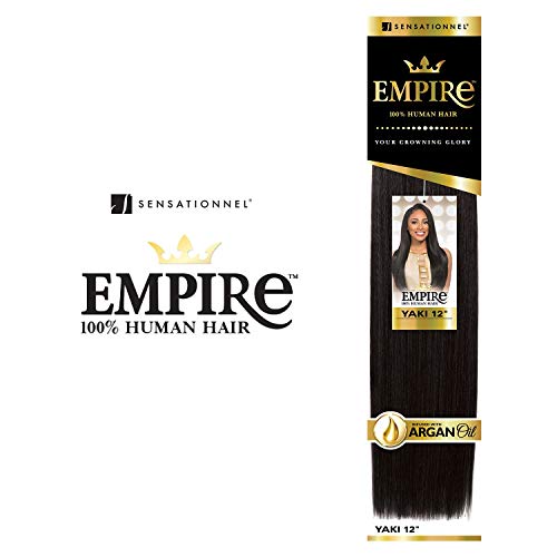 Empire Yaki Weave Hair Straight Human Hair 18" Jet Black
