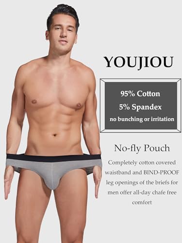 Men's Cotton Briefs Underwear Stretch Low Rise Briefs 3 Pack3