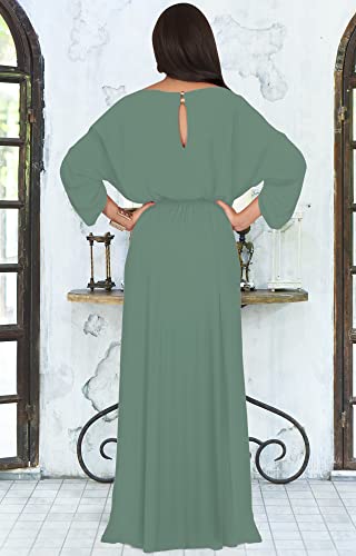 Image of KOH KOH Womens 2026 Flowy Formal Batwing Sleeve Evening Casual Gown