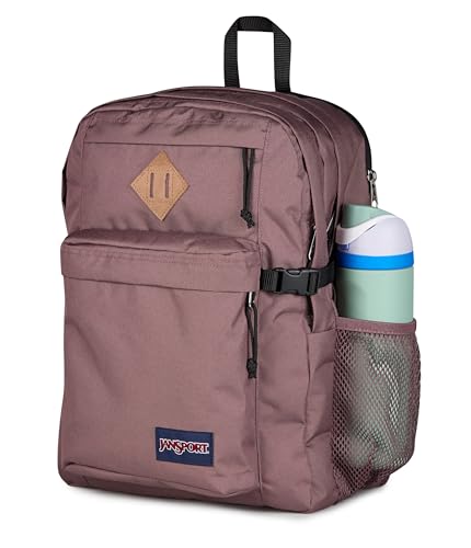 Image of JanSport Main Campus Backpack - Travel or Work backpack w 15-Inch Laptop Sleeve and Dual Water Bottle Pockets, Mahogany Haze