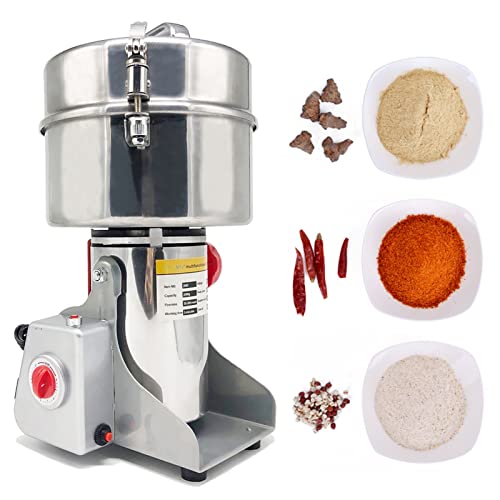 700G Molinillo De Grano Eléctrico Molinillo De Hierbas Tipo De Columpio Máquina De Molienda De Granos Acero Inoxidable Molino De Grano 36000RPM Amoladora Para Moliendo Cocina, Especias, Pimienta, Café