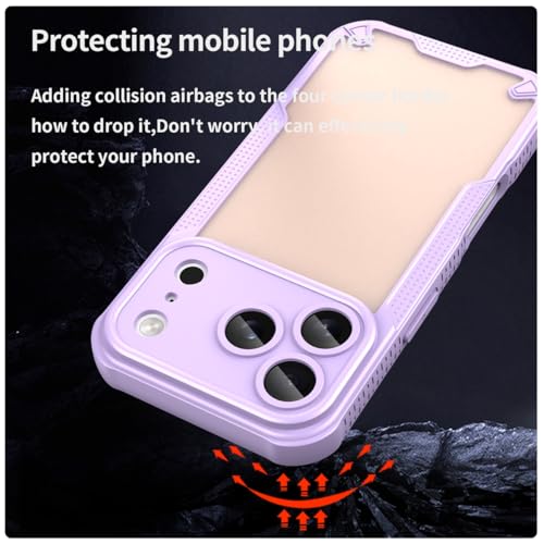 Coque iPhone 17 Pro antidérapante violette avec verre trempé écran - 7