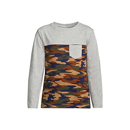 Lands' End Ls Slub Tee Natural Camo Kids Husky Large #TOP20