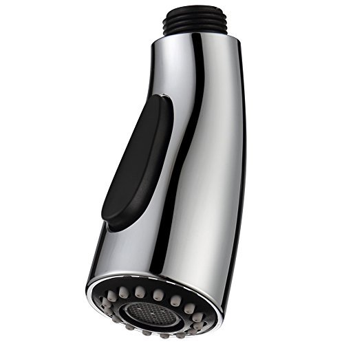 SonTiy Pull Out Faucet Head Replacement Part G1/2 Threads Spray Head 2 Function Nozzle Head for Pull Down Kitchen Faucet Chrome finish