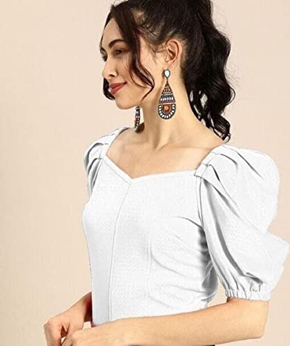 Image of Women's & Girl's Solid Short Sleeve Crop Top (LY-TopD6 Variation)
