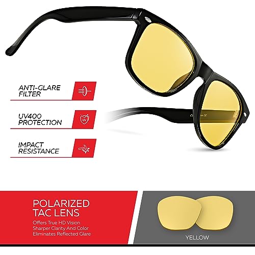Image of Retro Rewind Polarized Sunglasses for Women Men - UV400 Classic Square Vintage Shades Trendy Unisex Sun Glasses