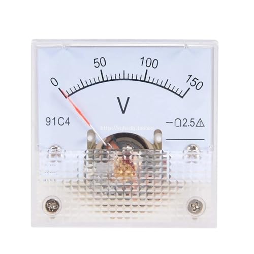 DC Ampere Meter 91C4 Ammeter 1/2/3/5/10/20/30/50/100/200 A V Voltmeter Analog Panel Meter Mechanical Pointer 91C4 Ammeter(10A)