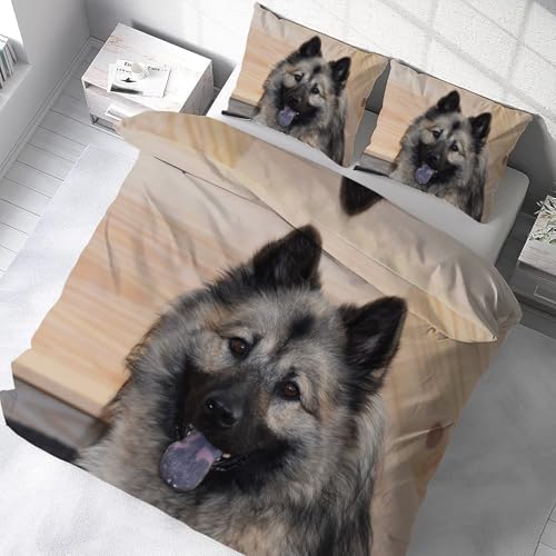 Housse de couette 240 x 260 Chien en microfibre douce et résistante avec fermeture éclair - 5