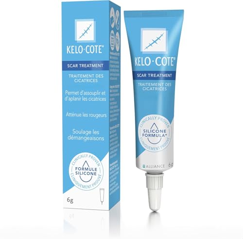 KELO-COTE - Tube 6g - Gel Pour Traitement Des Cicatrices - Formule Silicone - Atténue Rougeurs & Démangeaisons - Résiste À L’Eau - Transparent -...