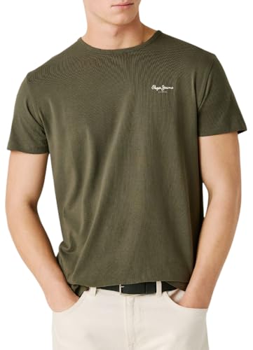 Pepe Jeans Herren Original Basic 3n T-Shirt, Grün (Olivgrün), L – Ansicht 2