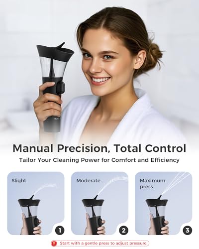 KAUGIC Ear Wax Removal Kit, One-Hand Control Ear Cleaner Earwax Remover, Manual Ear Irrigation Flushing System with 7M Water Pressure & Soft Silicone Tip, Safe Ear Cleaning Tool for Home Use - Image 5