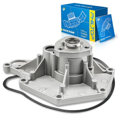 PHILTOP Engine Water Pump Compatible with Audi A6 A4 Quattro Q7 S4 S5 2005-2015, for Vo-lkswagen Touareg 2009 2010 Replacement Water Pumps with Gasket