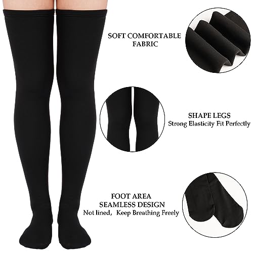 Thigh High Socks for Women Warm Thick Fleece Lined Thigh Highs Boot socks Leg Warmers4