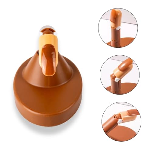 Kit 3 Dedo Articulável Treino Manicure + 80 Unhas + Suporte