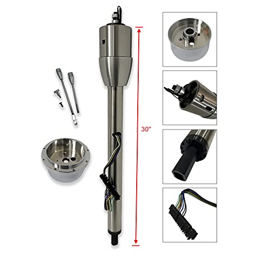 Demotor Performance Gm 30" Tilt Manual Steering Column Natural W/ 9 Hole Wheel Adapter No Key #TOP1