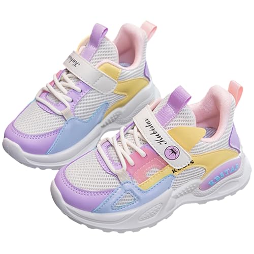 IWIHMIV Girls Sneakers Casual Sports Shoes Non Slip Lightweight Breathable Tennis Athletic Running Shoes for Toddler2