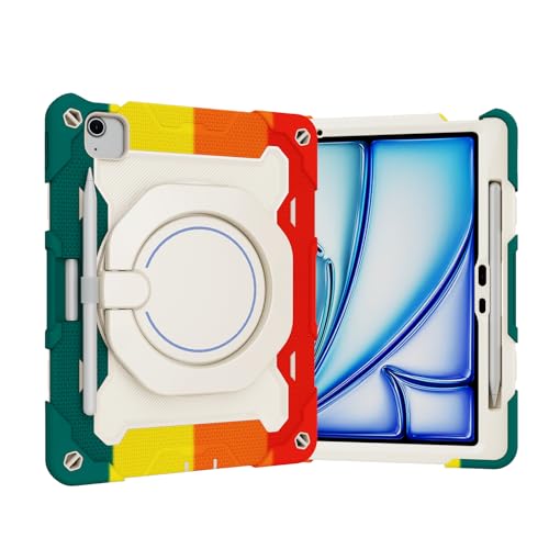 Coque iPad Air 11 M3 rouge anti-chute pour éviter les bris d'écran