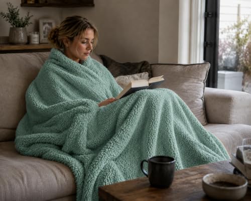 Image of Rangrika.in Blake Collection Ultra Soft Plush Dual Purpose Blanket & Bedsheet | Warm Cozy Bed Blanket with 2 Matching Pillow Covers | All Season Bedding Set