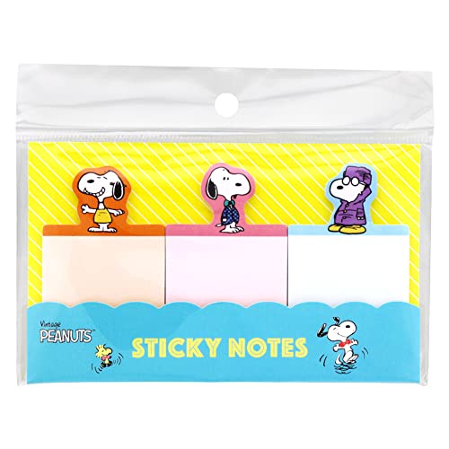 Snoopy Notes adhésives découpées silhouette Sunstar jaune repositionnable