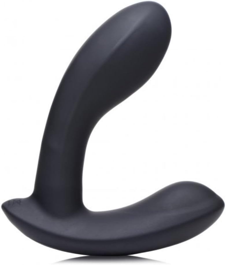 Vibrating Prostate Massager E-Stim Anal Plug with Remote Control Sex Toys for Couples Male BDSM Masochist Electric Shock Stimulation Conditioning Silicone P Spot Electronic Stimulator