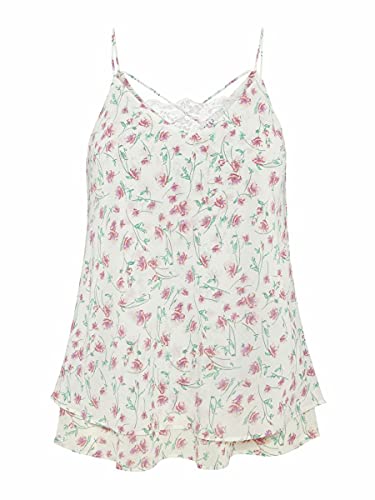 PIECES Pckaysa Lace Slip Top Noos Camiseta sin Mangas para Mujer