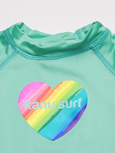 Image of Kanu Surf Girls' Jade Rash Guard UPF 50+ Sun Protection Short Sleeve Swim Shirt