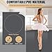 Nuanchu 6.6 x 3.9 ft Reversible Dance Floor Roll with 36 Yard Black Pinstriping Tape Portable Non Slip PVC Vinyl Dance Mat Floor for Ballet, Jazz, Install and Clean