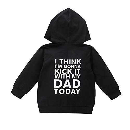 Baby Boys Mama is My Bestie Pullover Sweatshirt Long Sleeve Top Casual Blouse Shirt Fall Winter Clothes (Black Hoodie, 5-6T)