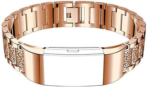 For Fitbit Charge 2 Bands, Aottom Fitbit Charge 2 Watch Band Stainless Steel Rhinestone Glitter Replacement Band Wrist Bands Metal Buckle Bracelet for Fitbit Charge 2 Fitness Accessories