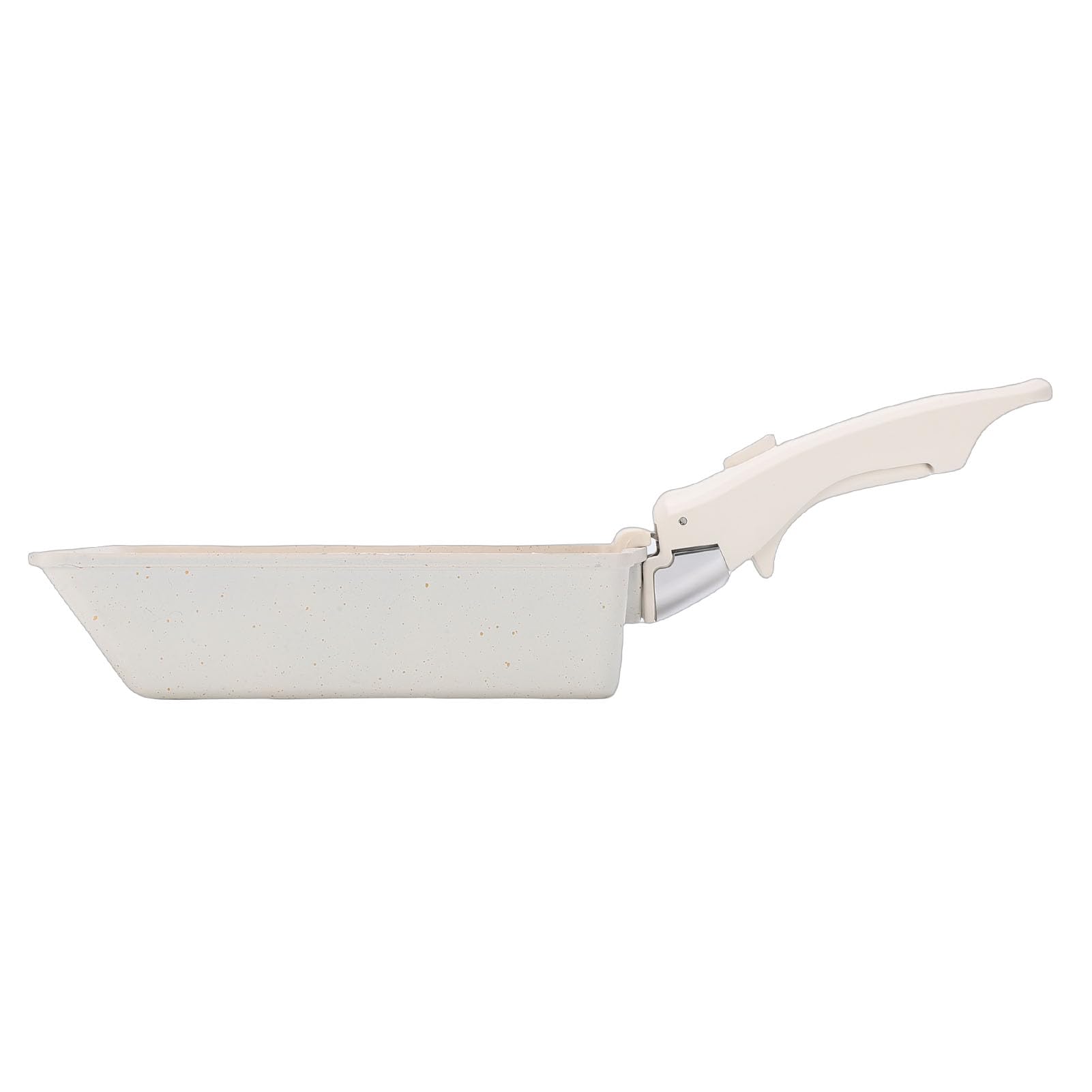Padella Tamagoyaki, Alluminio con Manico Removibile, Padella Antiaderente Rettangolare per Frittate per Involtini Perfetti, Ideale per Cotture a Gas e Induzione (Beige)