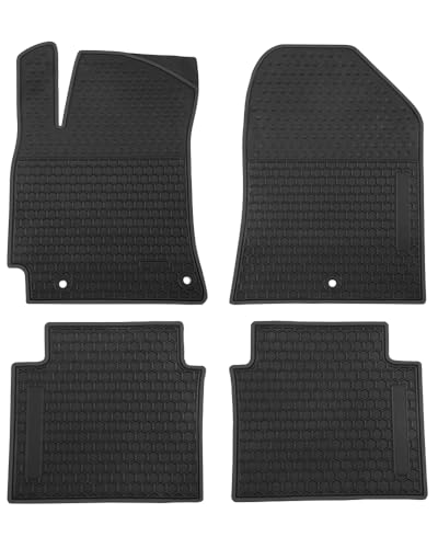 Megiteller Car Floor Mats Custom Fit for Hyundai Elantra 2020 2019 2018 2017 Odorless Washable Heavy Duty Rubber (All Weather) Floor Liners Black