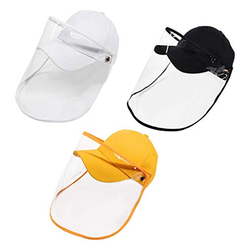 F Fityle Lotes 3 Chapéu De Proteção Com Tampa Do Rosto à Prova De Poeira Tampa Ajustável à Prova De