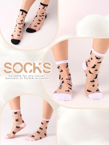 Image of Campsis Women Sheer Socks Sheer Ankle Socks for Women and Girls