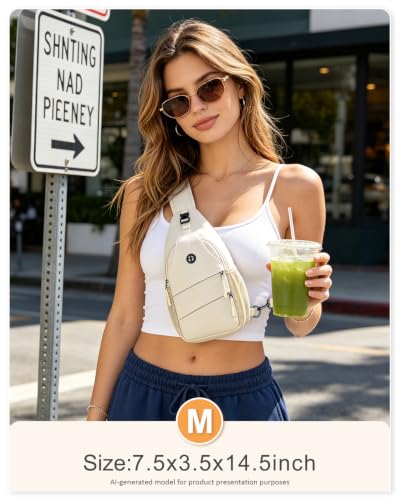 Image of Crossbody Bags for Women Men Trendy Sling Bag Bakpack Casual Chest Bag with Convertible Shoulder Strap steel Stainless Steel Paint