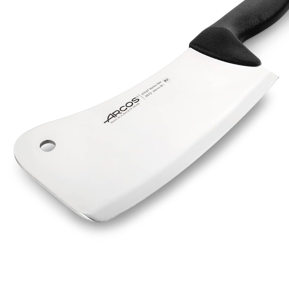 Arcos Serie 2900 - Hackmesser Metzgermesser - Klinge Nitrum Edelstahl 200 mm - HandGriff Polypropylen Farbe Schwarz