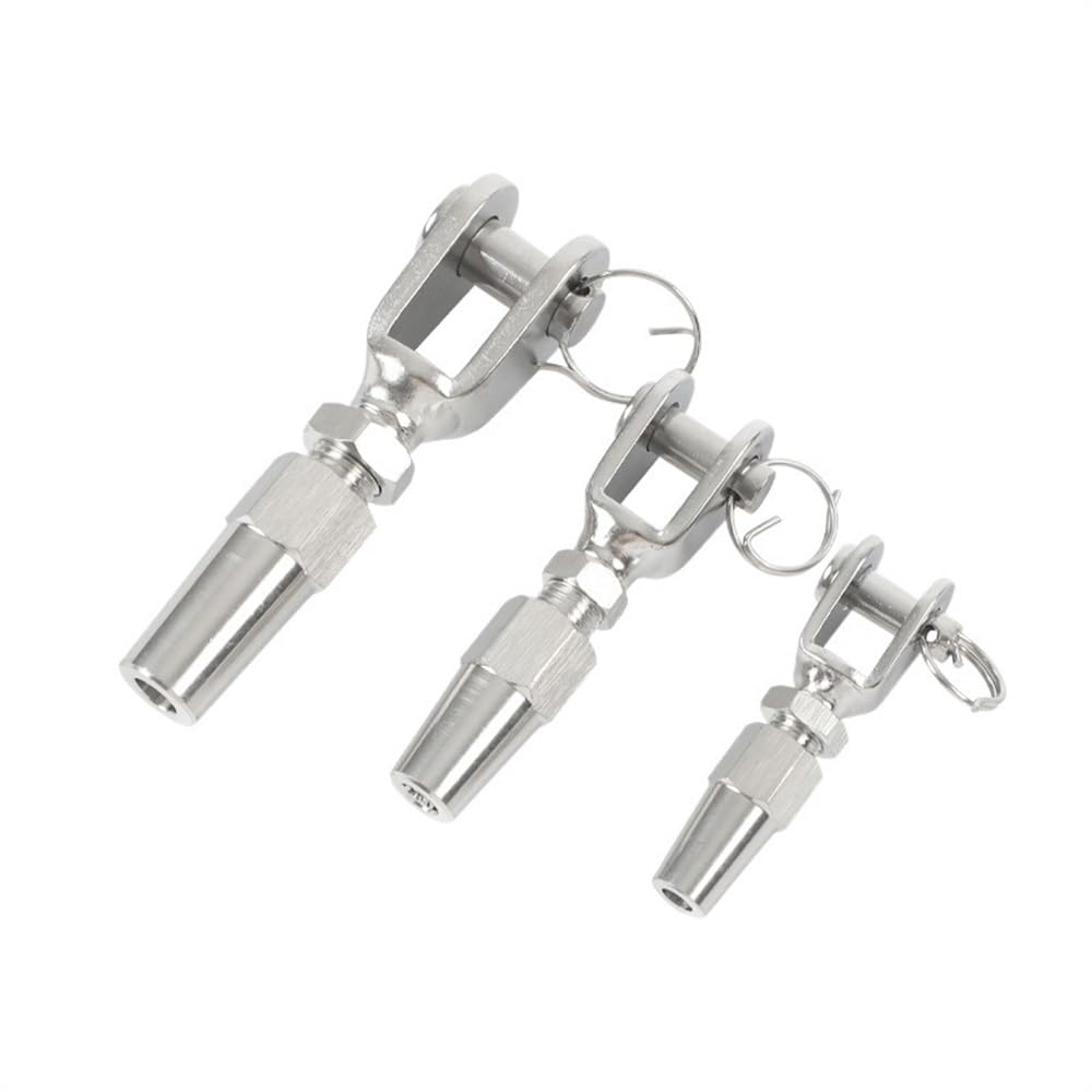 Serre Cable Acier Câble Métallique En Acier Inoxydable 3/4/5/6mm, 1 Pièce, Fourchette Sans Swageless/câble Terminal À Mâchoire(For 8mm wire rope)
